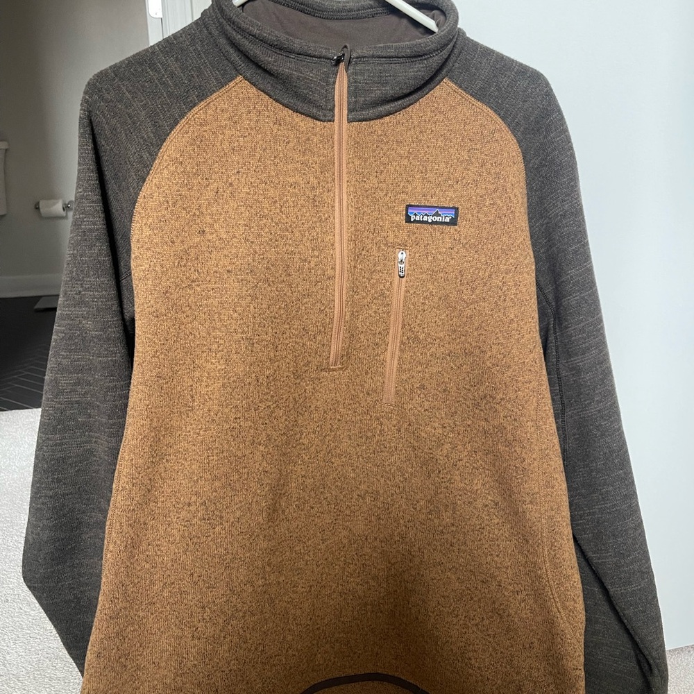 Patagonia Men’s Better Sweater 1/4 Zip Fleece Size Large Brown